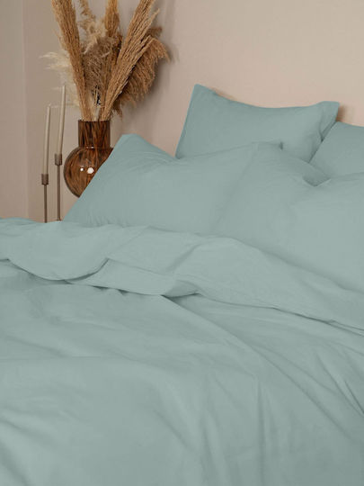 Sunshine Cotton Feelings 114 Чаршаф ПолуДвойно с Еластична Лента 120x200+30см Светлотюркоазен