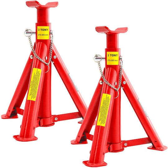 Set Cric Hidraulic 2,5t Profil Jos 100-400 Mm Suporturi Osie 3t V80105+V80091