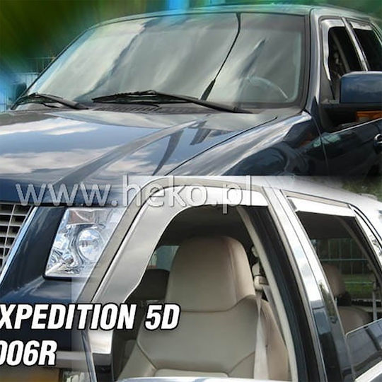 Heko Set of Windbreakers Front Car Dark Fime for Ford Expedition 2pcs
