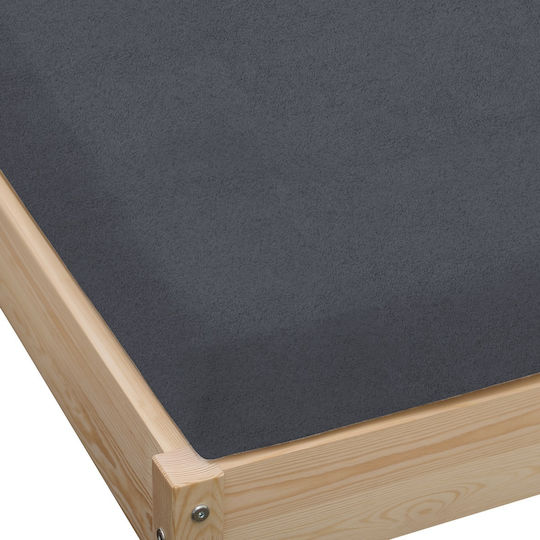 KZ Doppeltes Bettlaken 140x200cm mit Gummibettlaken Grafit
