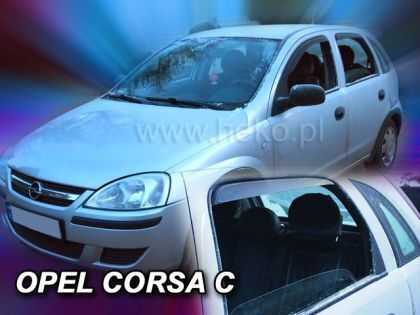 Heko Set of Windbreakers Front and Rear Car Dark Fime for Opel Corsa C 5D 2000-2006 4pcs