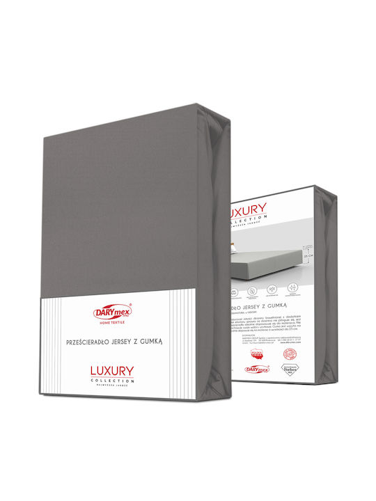 Darymex Sheet for Single Bed with Elastic 90x200+30cm. Gray