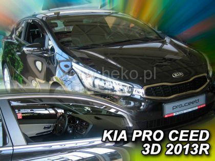 Heko Set of Windbreakers Front Car Dark Fime for Kia Ceed 2pcs
