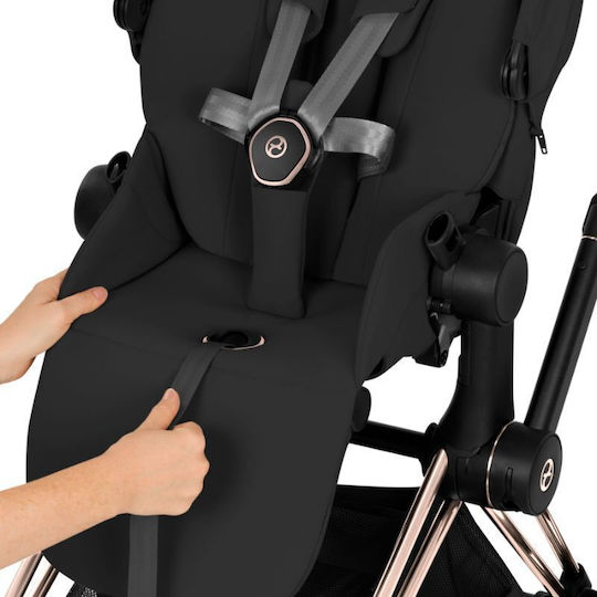 Cybex E-Priam Comfort Reversible 2 in 1 Baby Stroller Suitable for Newborn Sepia Black / Matt Black