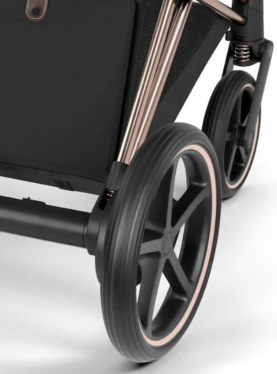 Cybex E-Priam Comfort Reversible 2 in 1 Baby Stroller Suitable for Newborn Sepia Black / Matt Black