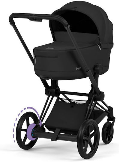 Cybex E-Priam Comfort Reversible 2 in 1 Baby Stroller Suitable for Newborn Sepia Black / Matt Black