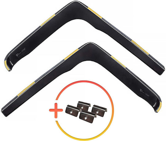 Heko Set of Windbreakers Front Trucks Dark Fime for Mercedes-Benz Actros MP4 2012+ 2pcs
