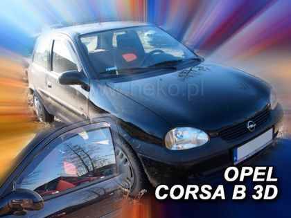Heko Set of Windbreakers Front Car Dark Fime for Opel Corsa 2pcs
