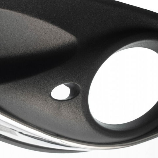 Opel Corsa D 2011-2014 Grilă dreaptă a barei de protecție deschidere pentru proiectoare bandă cromată 13286026
