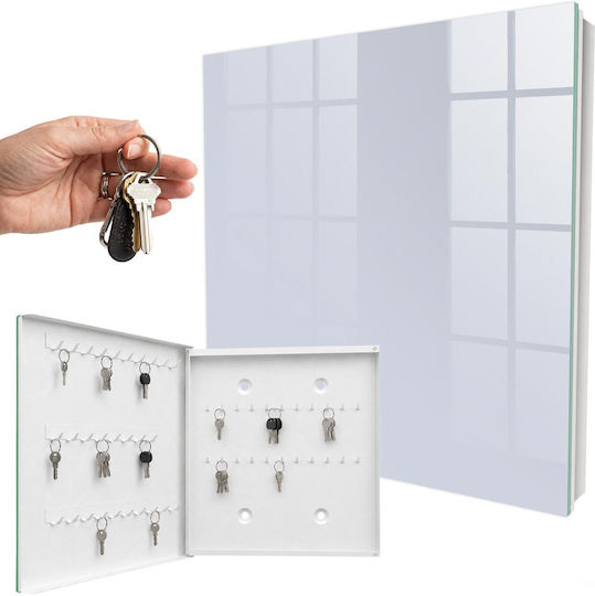 Tulup Metallic Key Hooks 50 Hooks 30x30x5cm