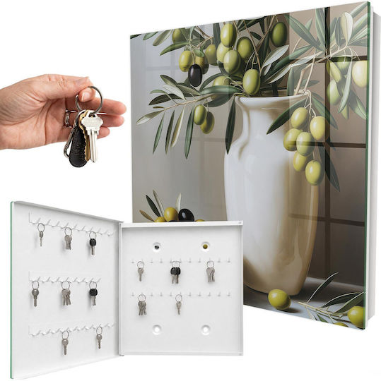 Tulup Metallic Key Hooks 50 Hooks 30x30x5cm