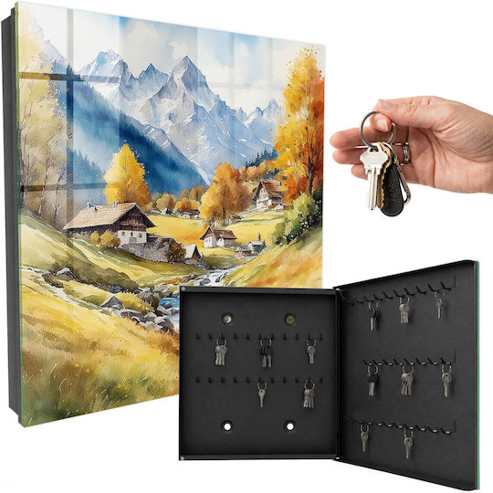 Tulup Metallic Key Hooks 50 Hooks 30x30x5cm