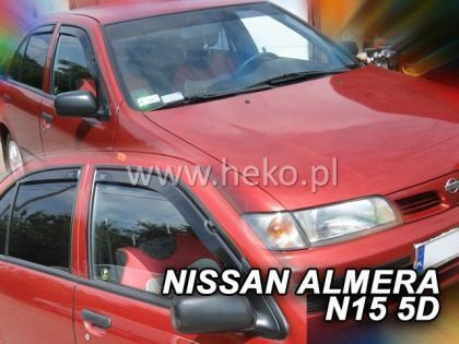 Heko Set of Windbreakers Front Car Dark Fime for Nissan Almera 2pcs