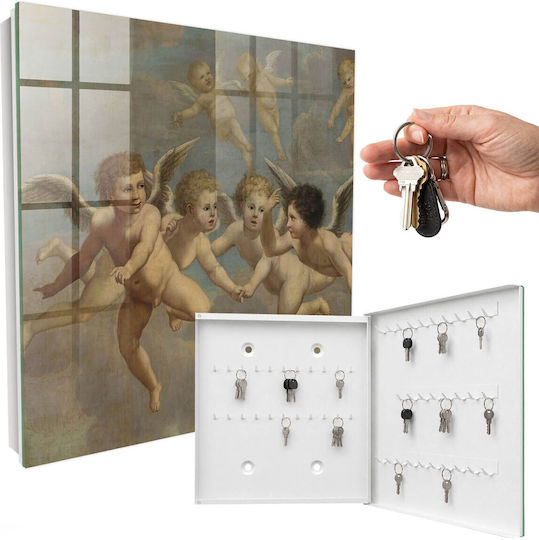 Tulup Metallic Key Hooks 50 Hooks 30x30x5cm