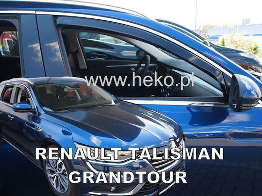 Heko Set of Windbreakers Front Car Dark Fime for Renault Talisman 2pcs