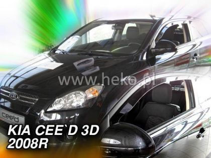 Heko Set of Windbreakers Front Car Dark Fime for Kia K2500 2pcs