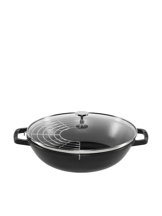 Staub Tigaie Din Fontă Cu Capac Cu Acoperire Ceramică 30cm