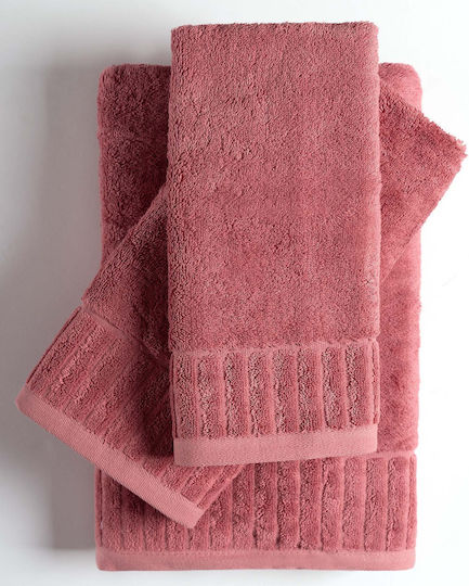 Silk Fashion Bath Towel Melodia 50x100cm Terracotta Weight 600gsm