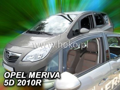 Heko Set of Windbreakers Front Car Dark Fime for Opel Meriva 2pcs