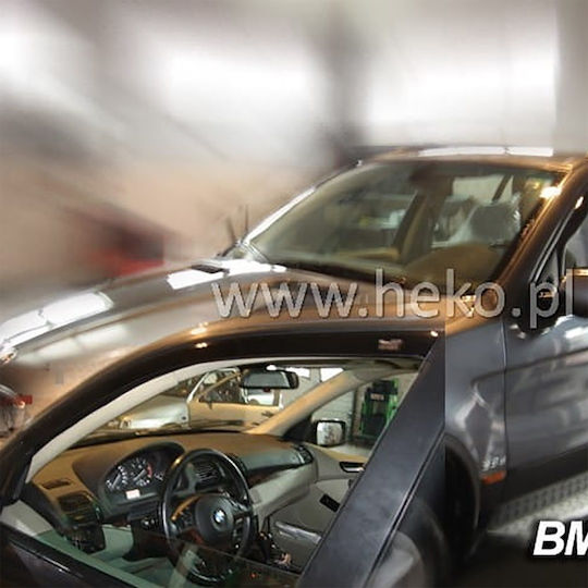 Heko Set of Windbreakers Front Car Dark Fime for BMW X5 2pcs