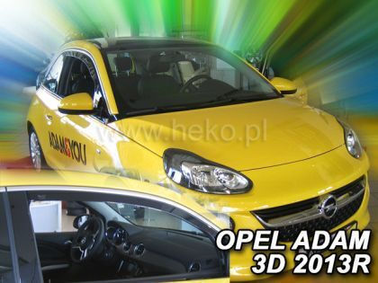 Heko Set of Windbreakers Front Car Dark Fime for Opel Adam 2pcs