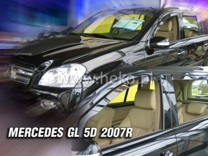 Heko Set of Windbreakers Front and Rear Car Dark Fime for Mercedes-Benz GLS 4pcs