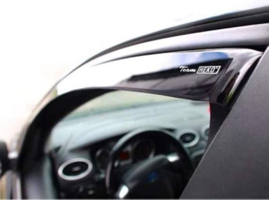Heko Set of Windbreakers Front and Rear Car Dark Fime for Kia ProCeed III 5D 2019 4pcs