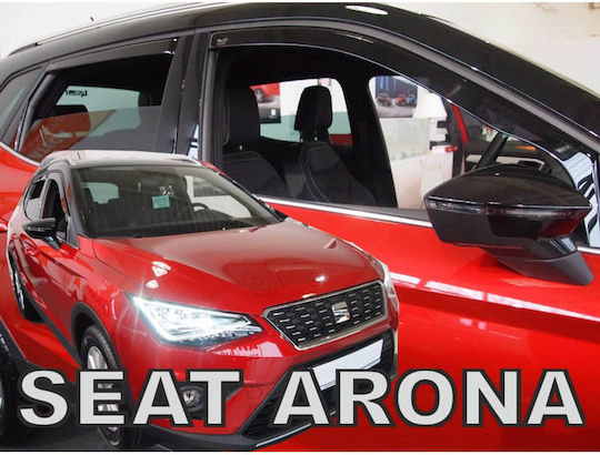 Heko Set of Windbreakers Front and Rear Car Dark Fime for Seat Arona 5D 2017 4pcs