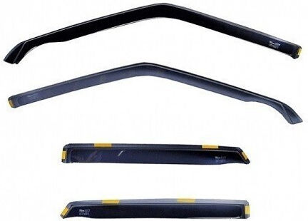Heko Set of Windbreakers Front and Rear Car Dark Fime for Mercedes-Benz B Class 4pcs