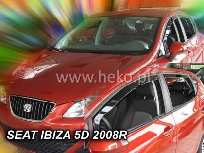Heko Set of Windbreakers Front Car Dark Fime for Seat Ibiza 6J 5D Combi 2008-2017 2pcs