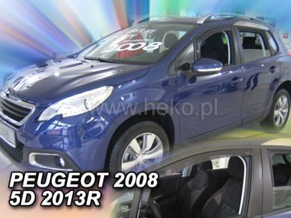 Heko Set of Windbreakers Front and Rear Car Dark Fime for Renault Megane 4pcs