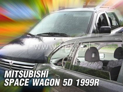 Heko Set of Windbreakers Front Car Dark Fime for Mitsubishi Space Wagon 2pcs