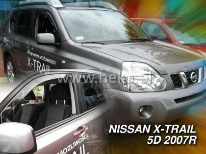 Heko Set of Windbreakers Front Car Dark Fime for Nissan X-Trail 2pcs