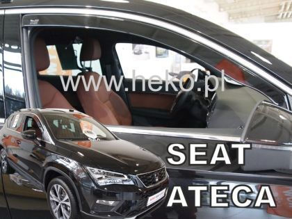 Heko Set of Windbreakers Front Car Dark Fime for Seat Ateca 2pcs