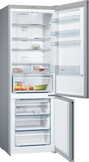 Bosch Kühl-Gefrierkombination 438Es Total NoFrost H203xB70xT67cm. Metal Look KGN49XLEA