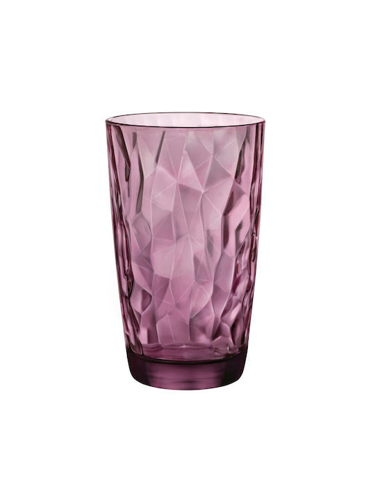 Bormioli Rocco Set of Glasses Water made of Glass in Purple Color 6pcs
