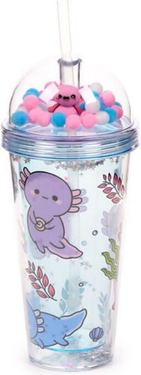 Puckator Glass Cup with Straw