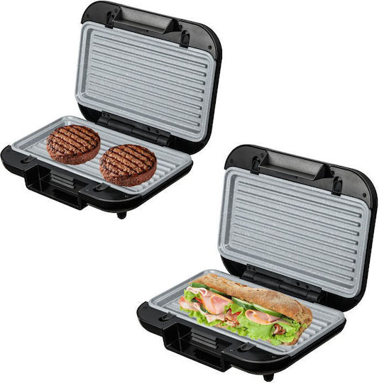 Primo Sandwich Maker Grill with Removable Plates 1000W Black/Grey