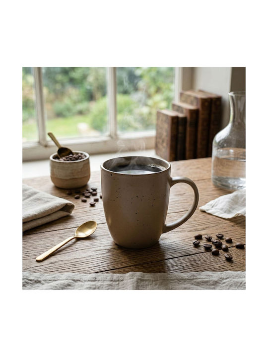 Estia Earth Dot Mug from Porcelain Brown 440ml