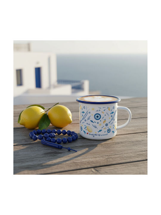 Enamel Mug Greek Me Up 360ml Greece Tct11310