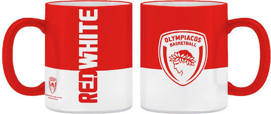 CHartini Poli Basket 3 Red White Ceramic Mug Red 330ml