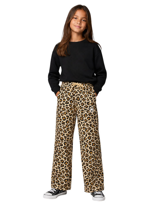 Kids Sweatpants With Jacket With Top Leopard