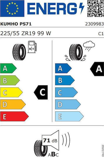 Kumho Ecsta PS71 225/55R19 99W FSL Anvelopă de Vara pentru Autoturism