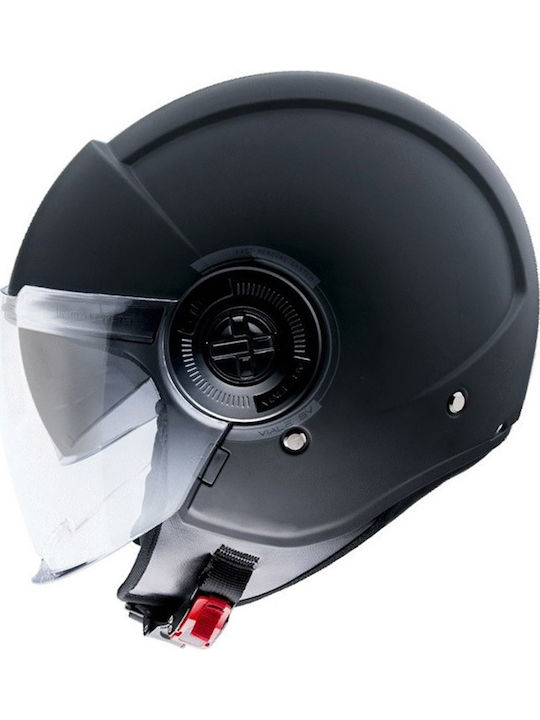MT Viale SV S Matt Black Motorcycle Helmet Jet ECE 22.06 1150gr with Sun Visor