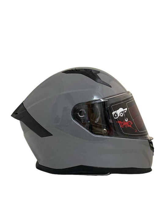 Faseed 910 Cement Grey Motorcycle Helmet Full Face ECE 22.06 1500gr with Sunvisor