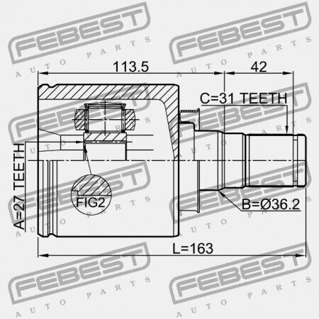 Articulație Interioară Stângă Land Rover Freelander II 2006-2014 LR002621