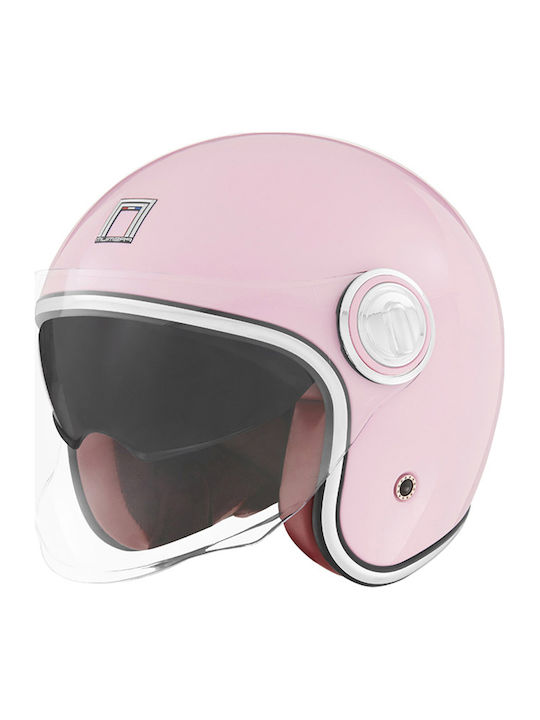 Nox Heritage Pastel Pink Motorcycle Helmet Jet ECE 22.06 1300gr