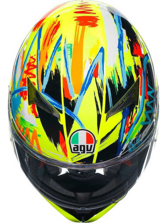 AGV K3 Rossi Winter Test 2019 Cască Moto Față întreagă ECE 22.06 1500gr cu Pinlock și Sunvisor