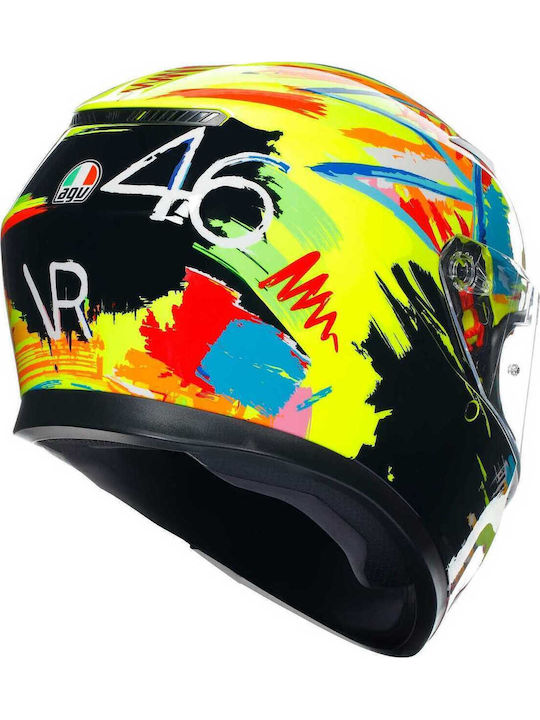 AGV K3 Rossi Winter Test 2019 Cască Moto Față întreagă ECE 22.06 1500gr cu Pinlock și Sunvisor