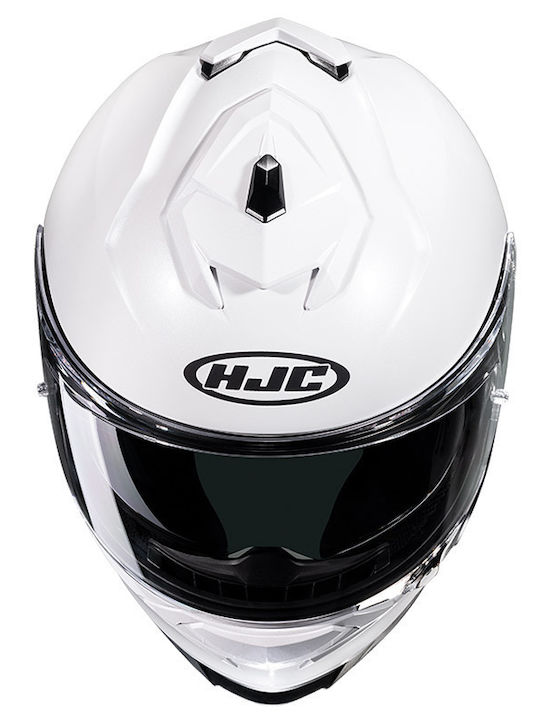 HJC i71 Semi Flat Pearl White Κράνος Μηχανής Full Face ECE 22.06 1700gr με Pinlock και Sunvisor